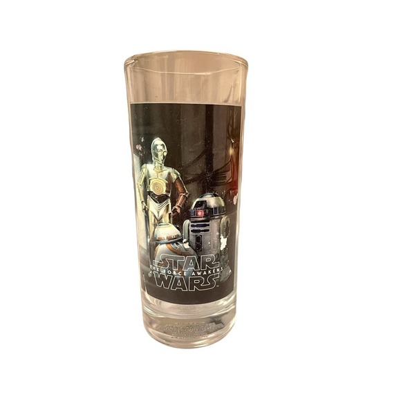 Star Wars The Force Awakens Drinking Glasses Set of 3 w Flaws - Picture 2 of 8